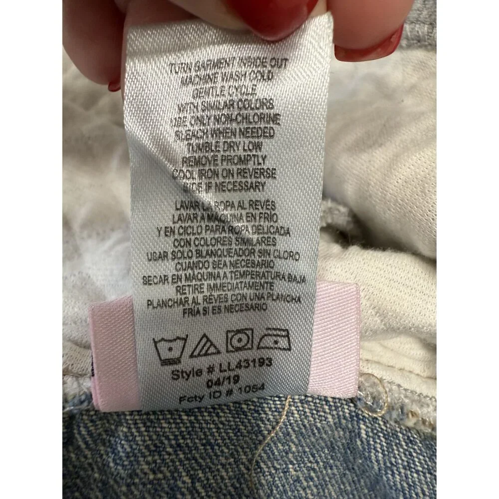 Little Lass Toddler Denim Jacket Quilted Sleeves Hood Rainbow Accents Size 24M - Picture 7 of 7